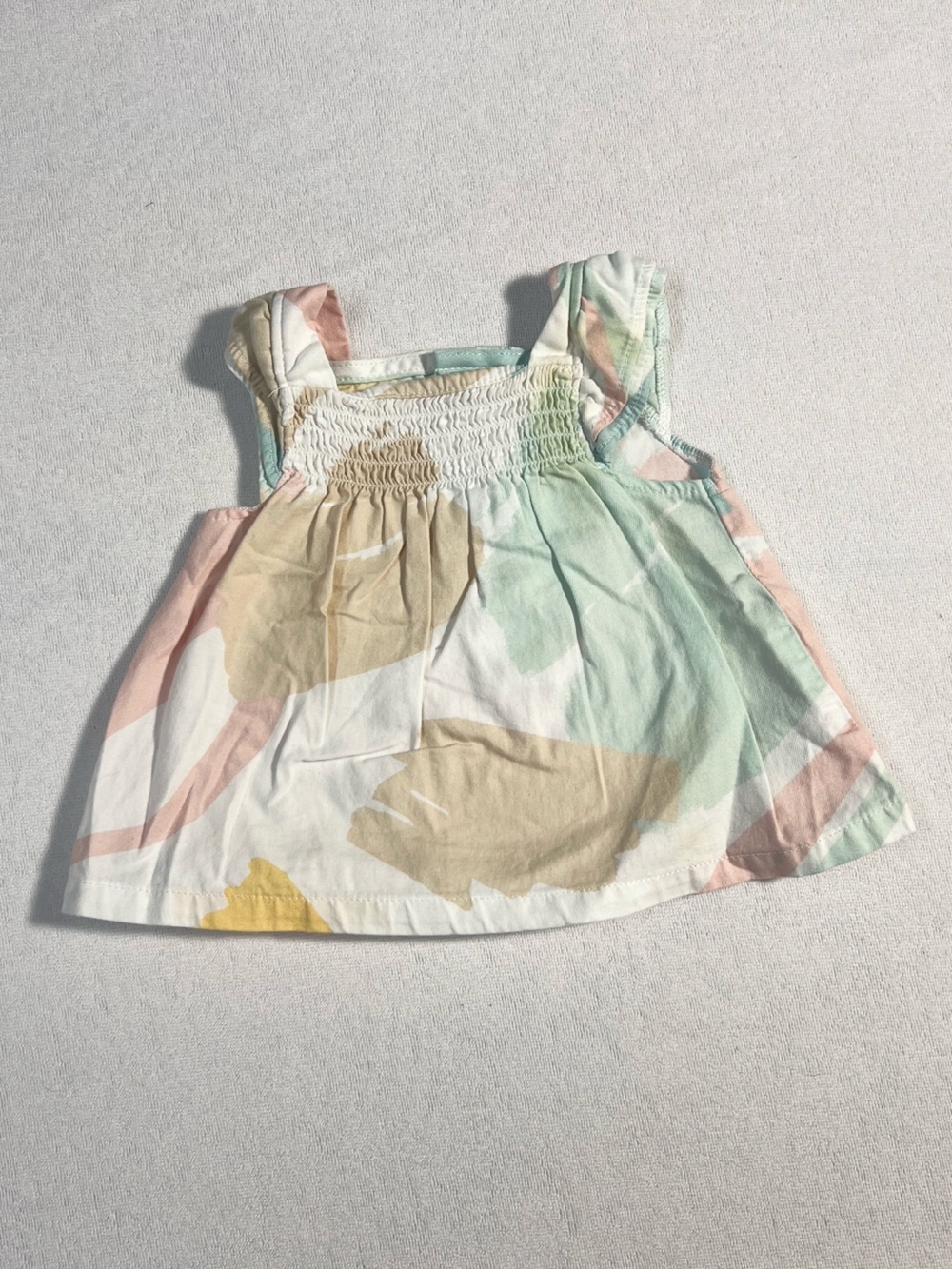 Carter's Newborn Dress Pastel Abstract Watercolor Floral Smocked Sundress